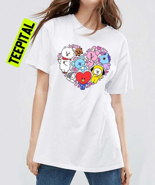 BTS 21 Bangtan Boys Baby Heart Set T-Shirt