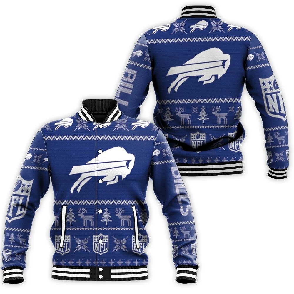 Buffalo Bills Nfl Ugly Sweatshirt Christmas 3d Baseball Jacket