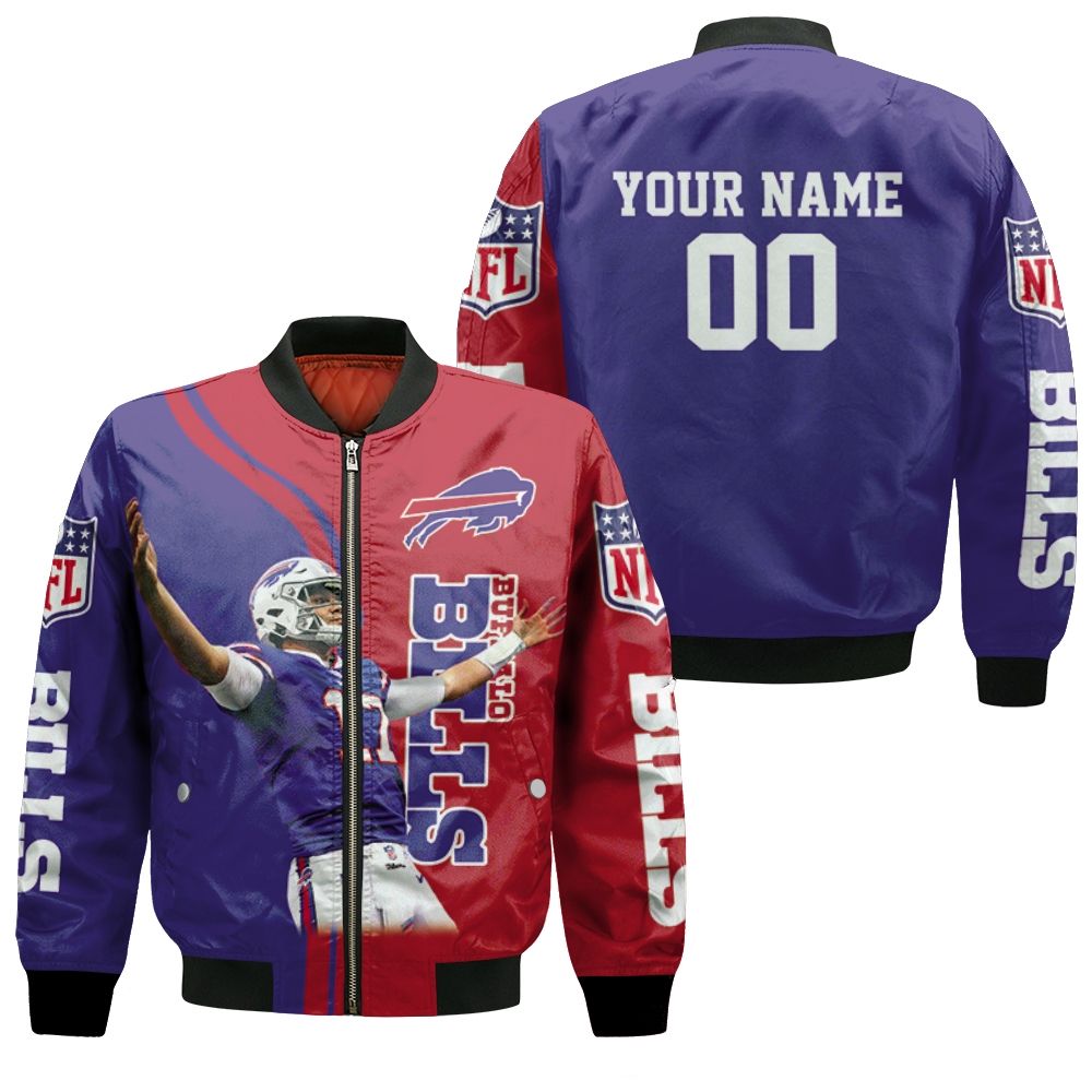 Buffalo Bills Number 17 Josh Allen Personalized Bomber Jacket
