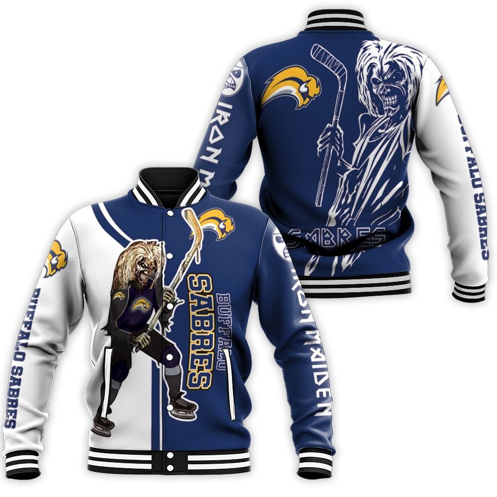 Buffalo Sabres And Zombie For Fans Baseball Jacket