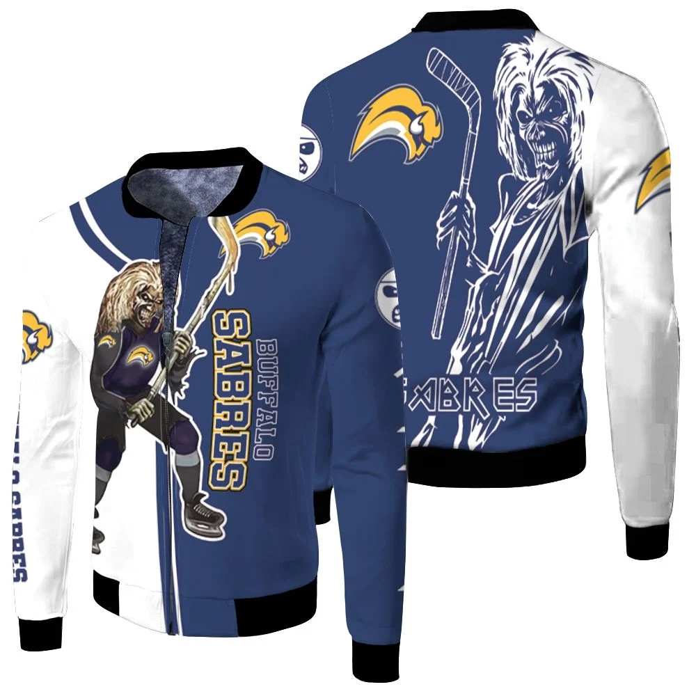 Buffalo Sabres And Zombie For Fans Fleece Bomber Jacket