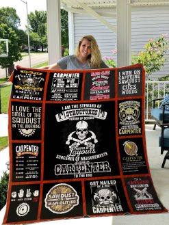 Carpenter Skull I Am The Steward Of Structures Quilt Blanket Great Customized Gifts For Birthday Christmas Thanksgiving Perfect Gifts For Carpenter