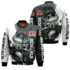 Cincinnati Bengals Jack Skellington And Zero Bomber Jacket