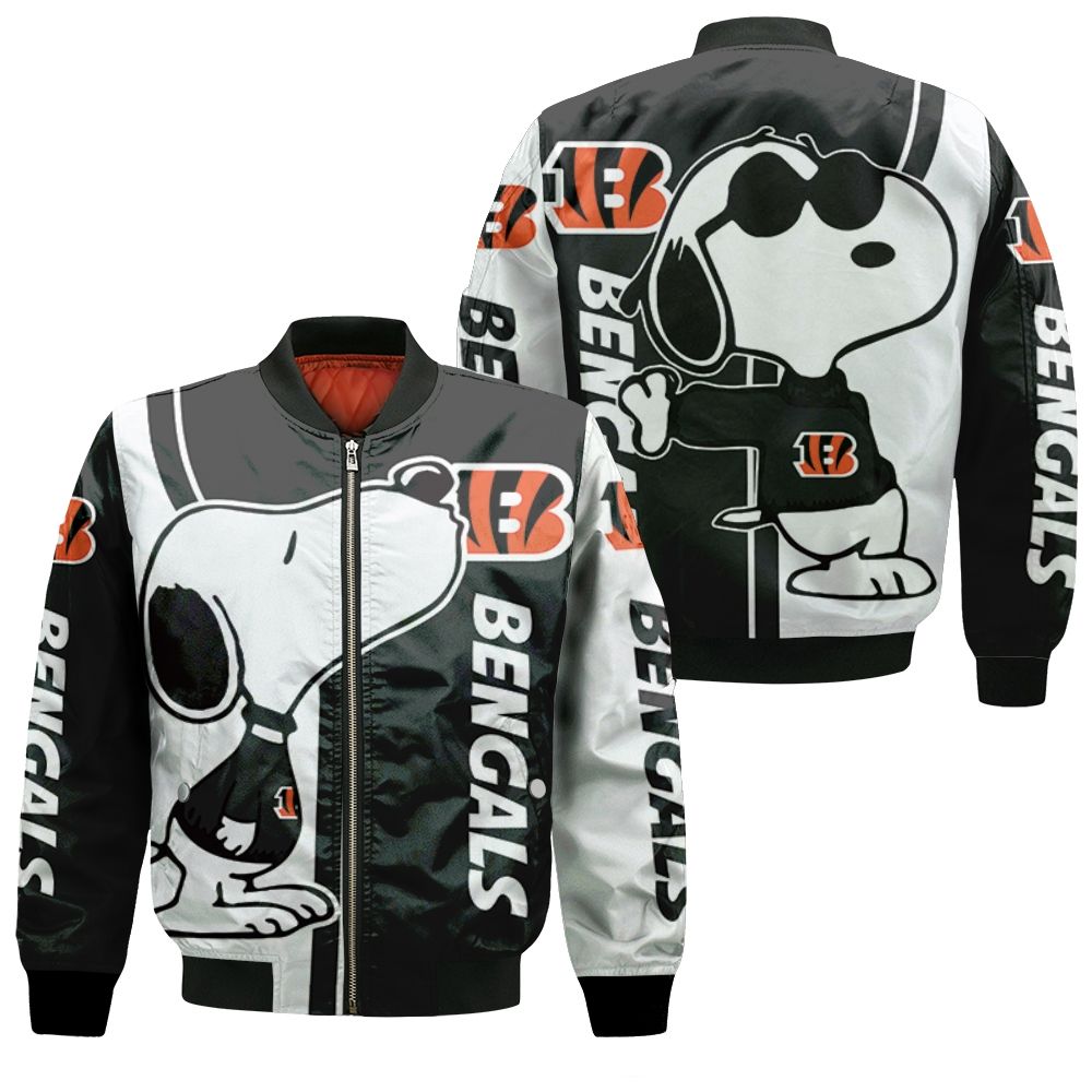 Cincinnati Bengals Snoopy Lover 3d Printed Bomber Jacket