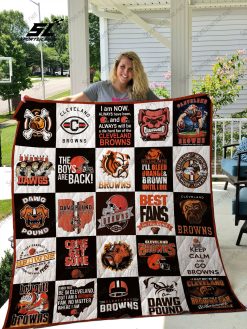 Cleveland Browns Quilt Blanket 02