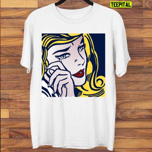 Crying Girl Homage To Roy Lichtenstein T-Shirt