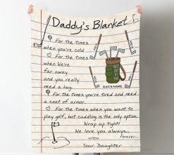 Daddy’s Blanket For The Times You Want To Play Golf Personalized Blanket For Dad For Golf Lovers