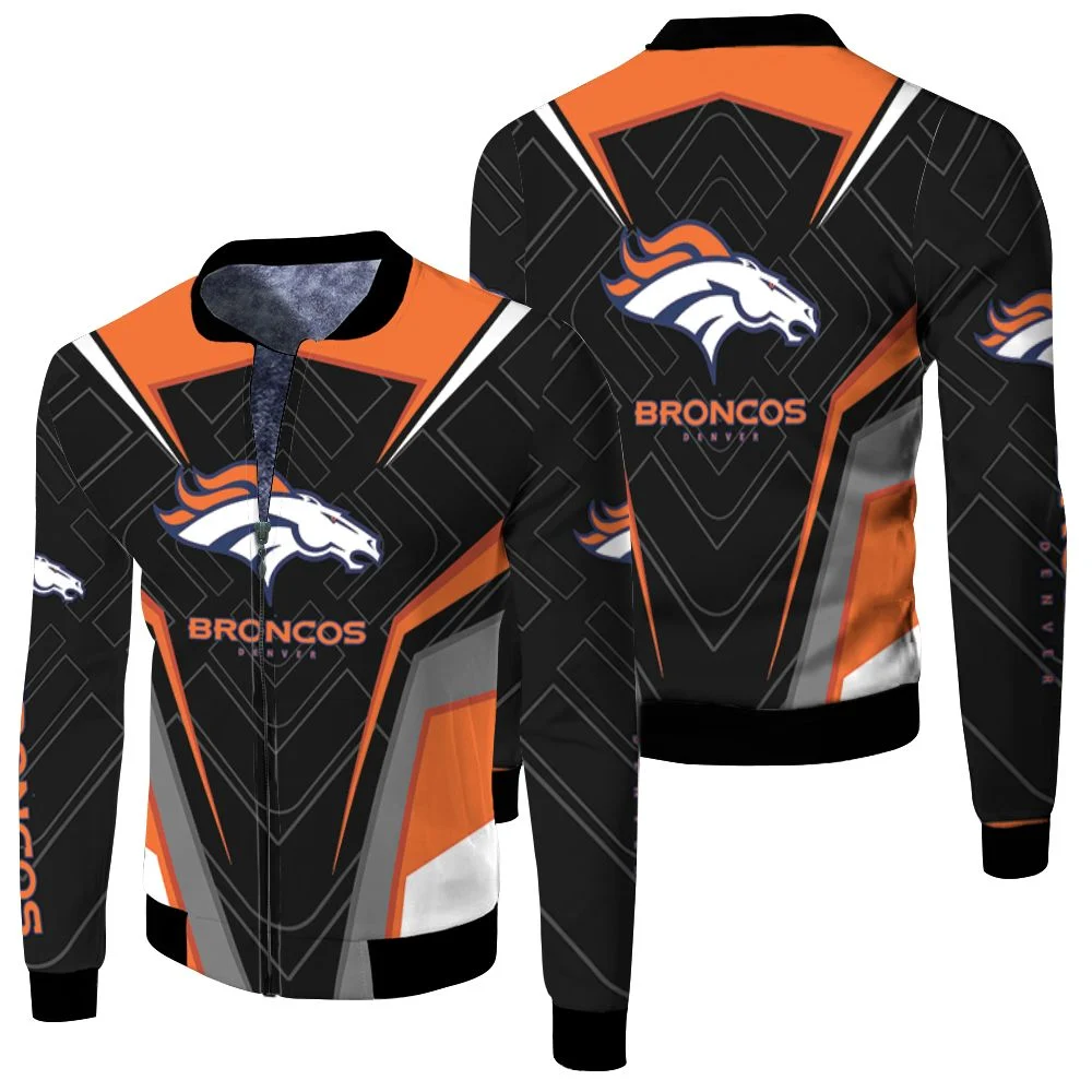 Denver Broncos Hoddie All Printed 3d Jersey Fleece Bomber Jacket
