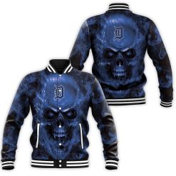 Detroit Tigers Mlb Fans Skull Baseball Jacket