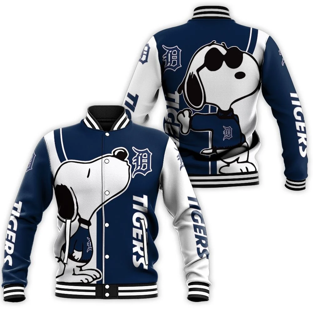 Detroit Tigers Snoopy Lover 3d Printed Baseball Jacket