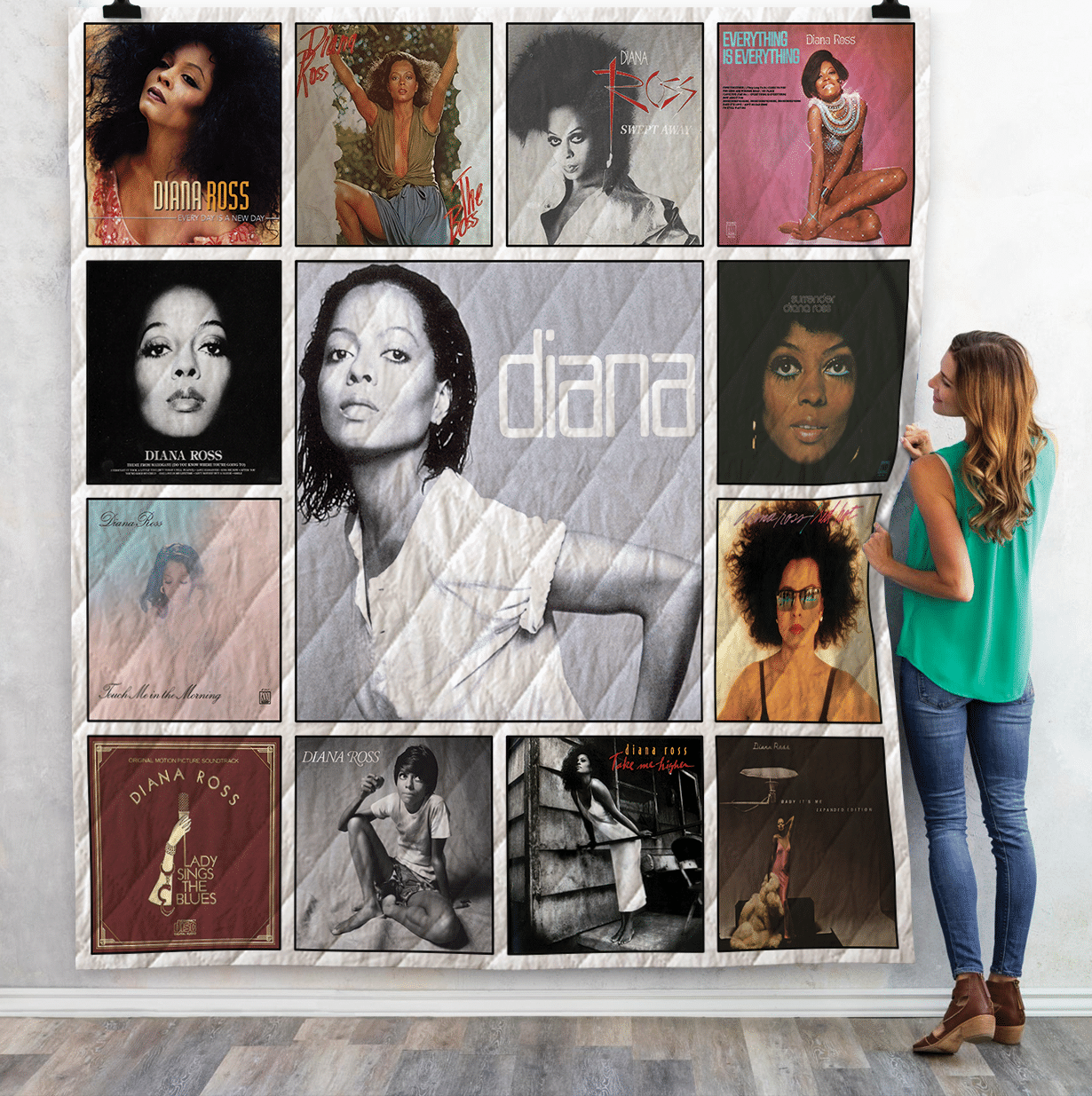 Diana Ross Albums Quilt Blanket 01