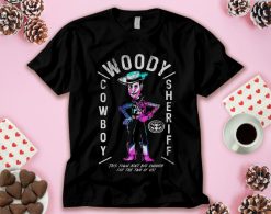 Disney Pixar Toy Story Woody Cowboy Sherriff Neon Paint T-Shirt