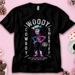Disney Pixar Toy Story Woody Cowboy Sherriff Neon Paint T-Shirt