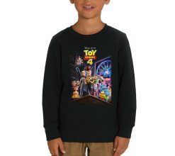 Disney Toy Story 4 Classic Movie Poster Childrens Unisex Black Sweatshirt