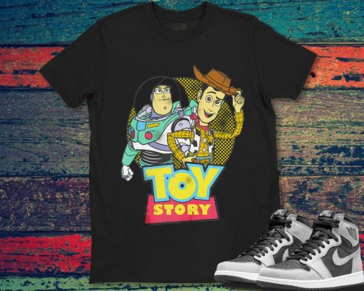 Disney Toy Story Buzz Woody Distressed Retro Funny Unisex Gift T-Shirt