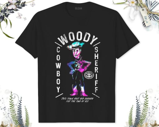 Disney Toy Story Woody Cowboy Sherriff Neon Paint T-Shirt