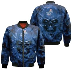 Dodgers Mlb Fans Skull Bomber Jacket