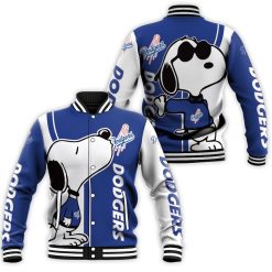 Dodgers Snoopy Lover 3d Printed Baseball Jacket