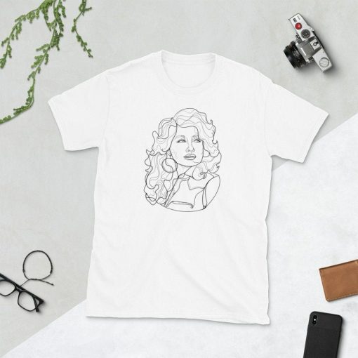 Dolly Parton Minimalist Modern Portrait Short-Sleeve Unisex T-Shirt