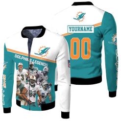 Dolphins 3d Fleece Bomber Jacket