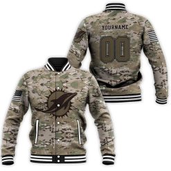 Dolphins Camoflage Pattern 3d Baseball Jacket