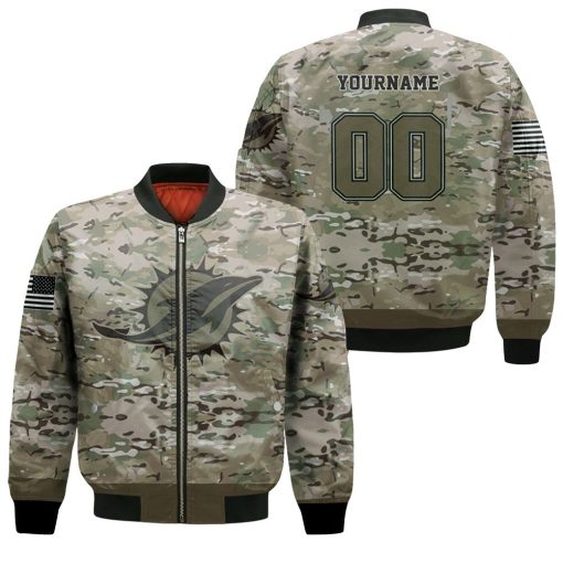 Dolphins Camoflage Pattern 3d Bomber Jacket