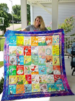 Dr. Seuss Books Everywhere Quilt Blanket