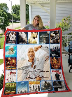 Dwayne Johnson Film Quilt Blanket 01