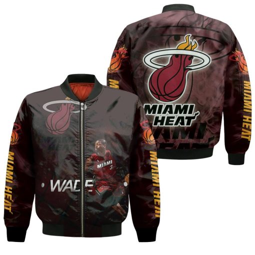 Dwyane Wade 3 Miami Heat Running Legend Player For Fan Bomber Jacket