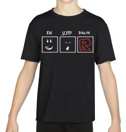 EAT SLEEP ROBLOX Black T-Shirt