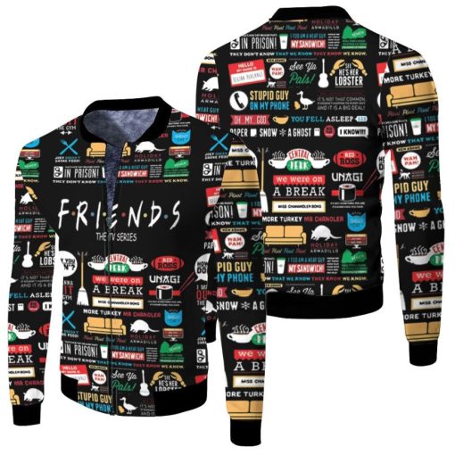 Friends Tv Show For Fan 3d Jersey Fleece Bomber Jacket