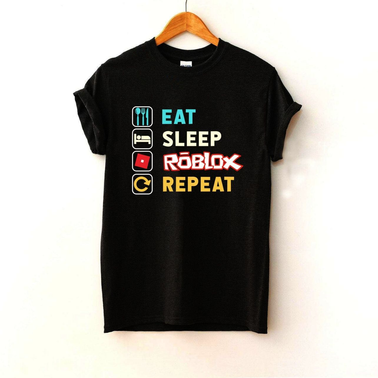 Funny Eat Sleep Roblox Repeat T-Shirt