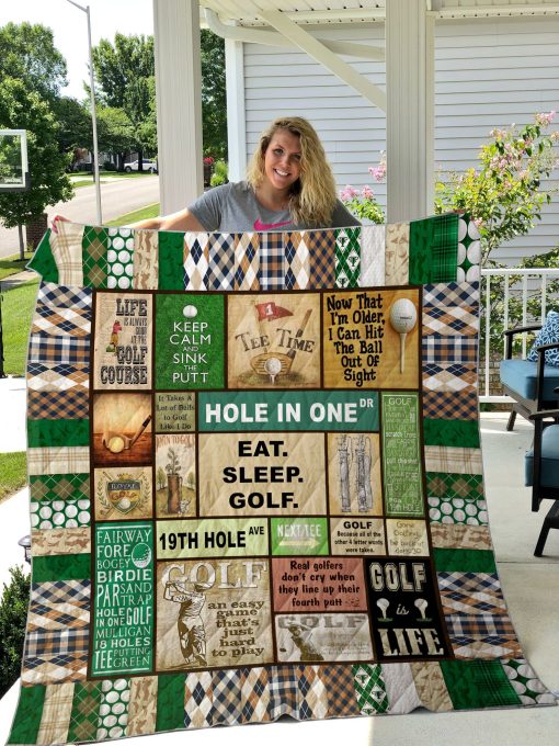 Golf Keep Calm And Sink The Putt Quilt Blanket Great Customized Blanket Gifts For Birthday Christmas Thanksgiving