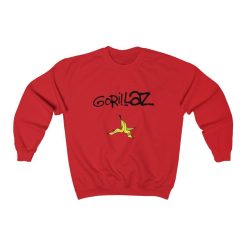 Gorillaz With Banana Unisex Heavy Blend Crewneck Sweatshirt