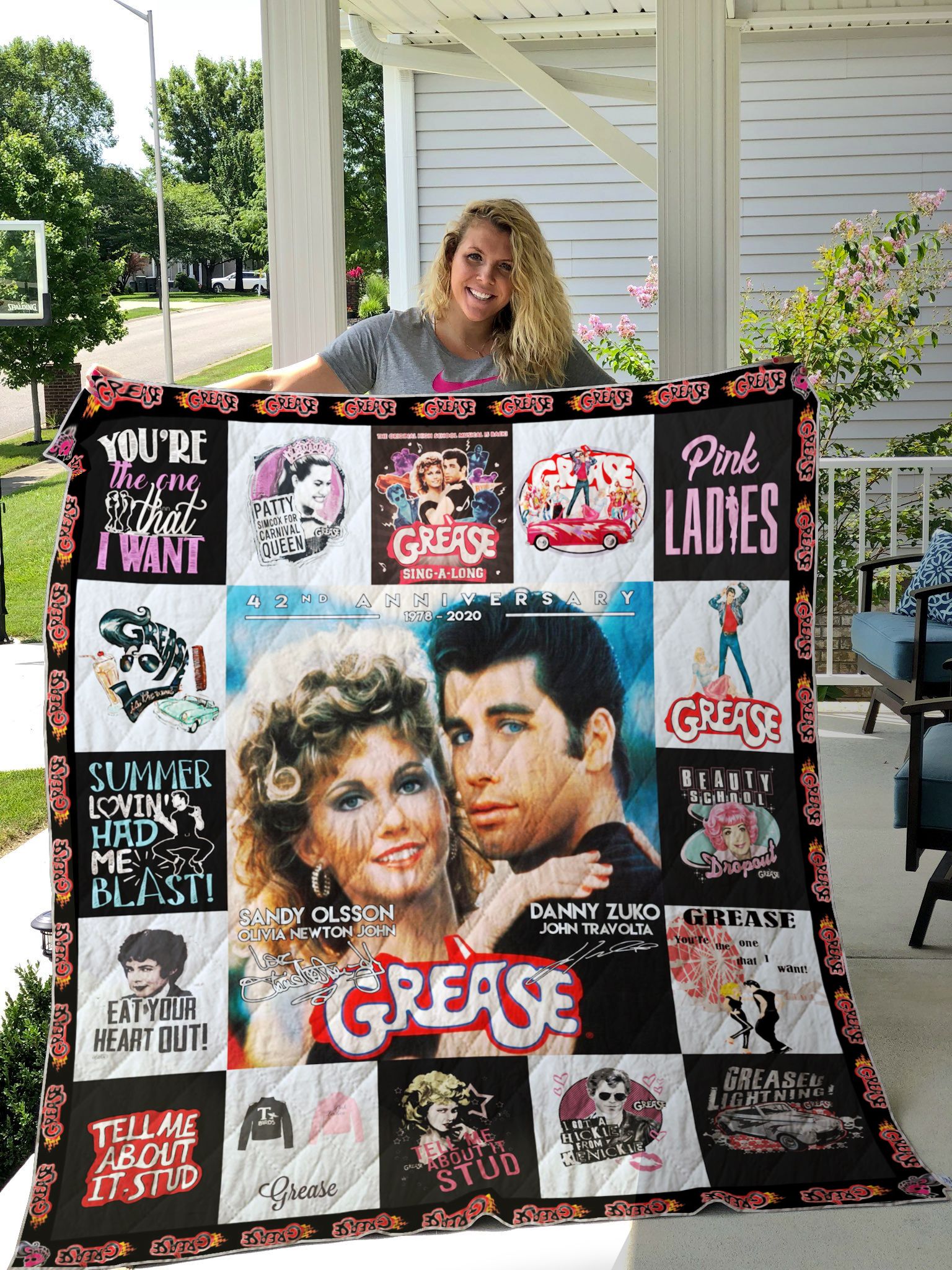Grease Poster Quilt Blanket