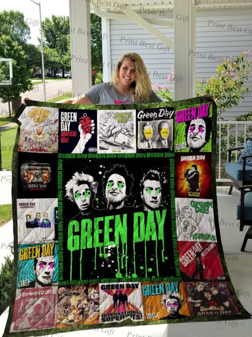 Green Day Poster Quilt Blanket