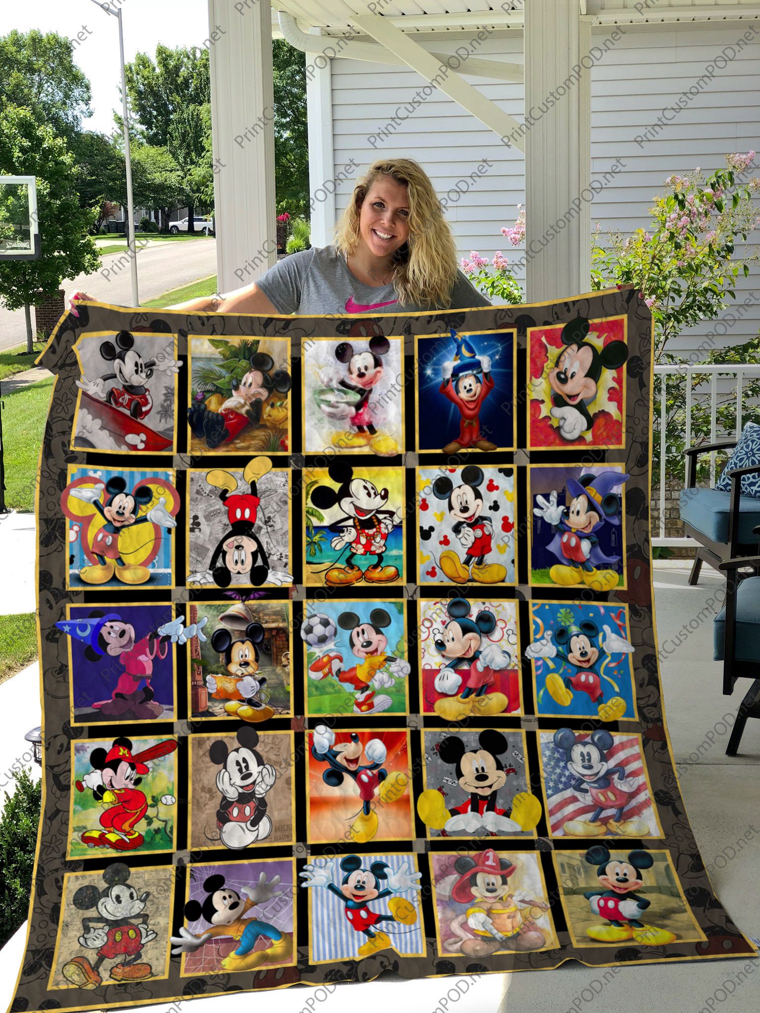 H – Mickey Mouse Quilt Blanket  Ver 25-2