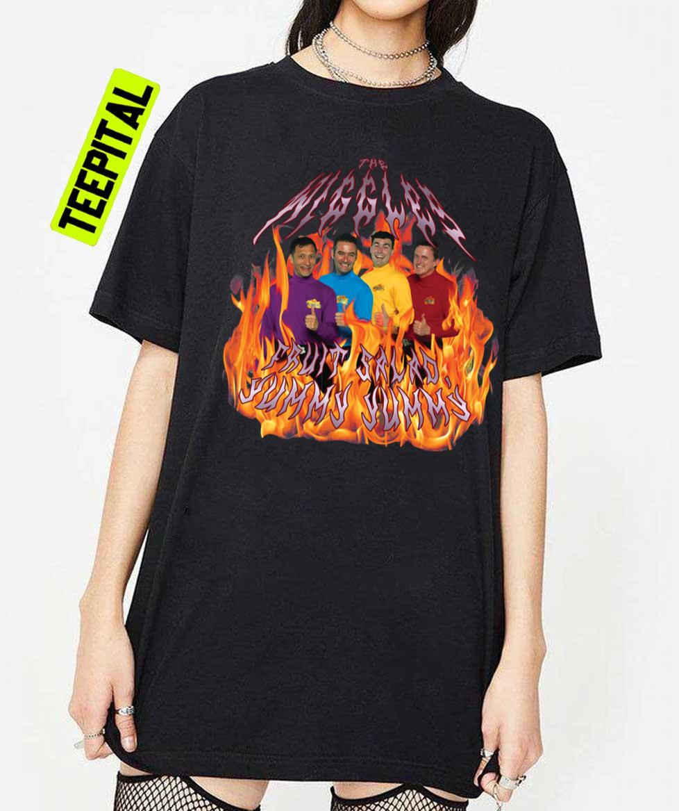 Heavy Metal Wiggles With Flames T-Shirt
