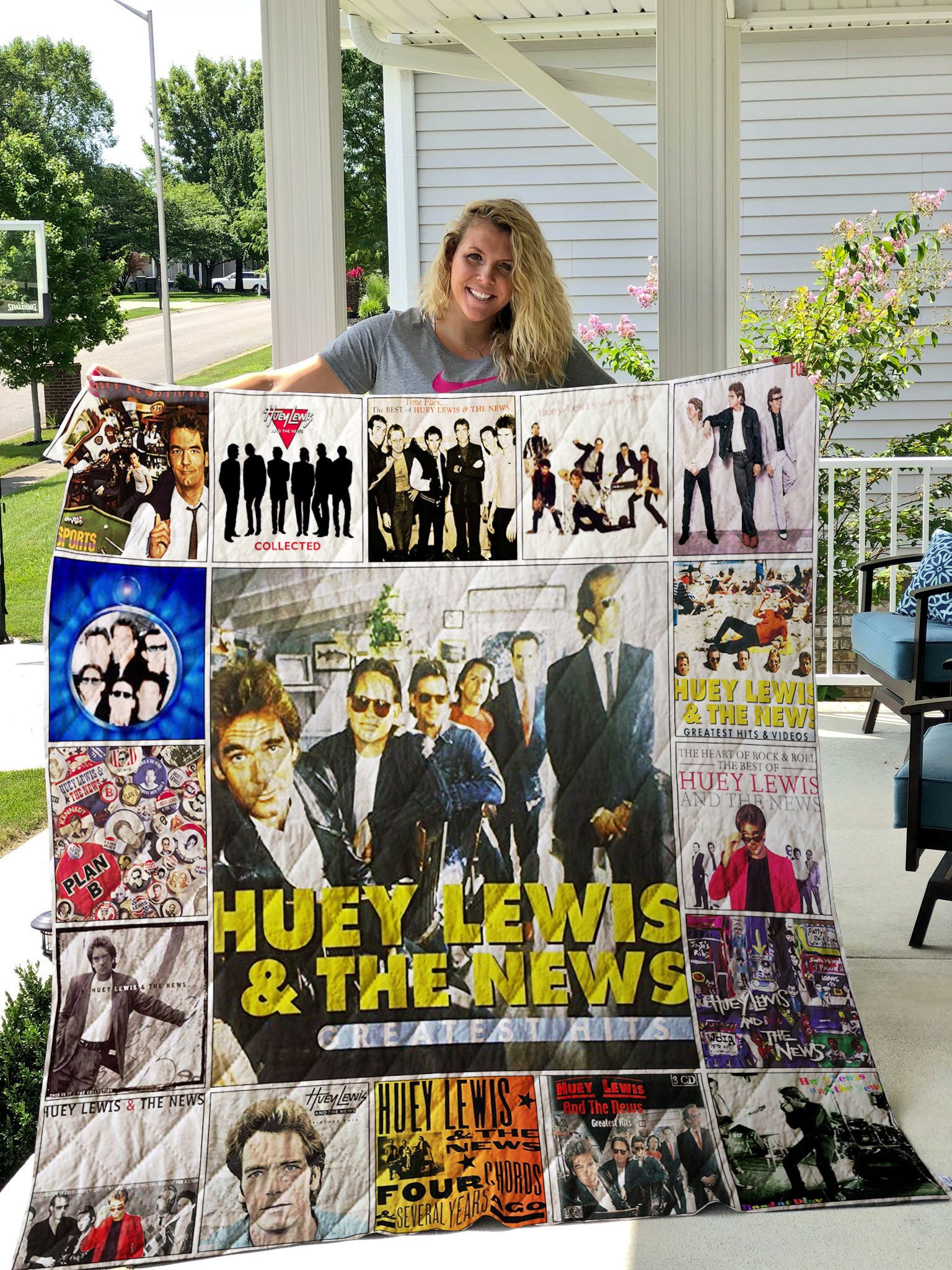 Huey Lewis & The News Quilt Blanket 01303
