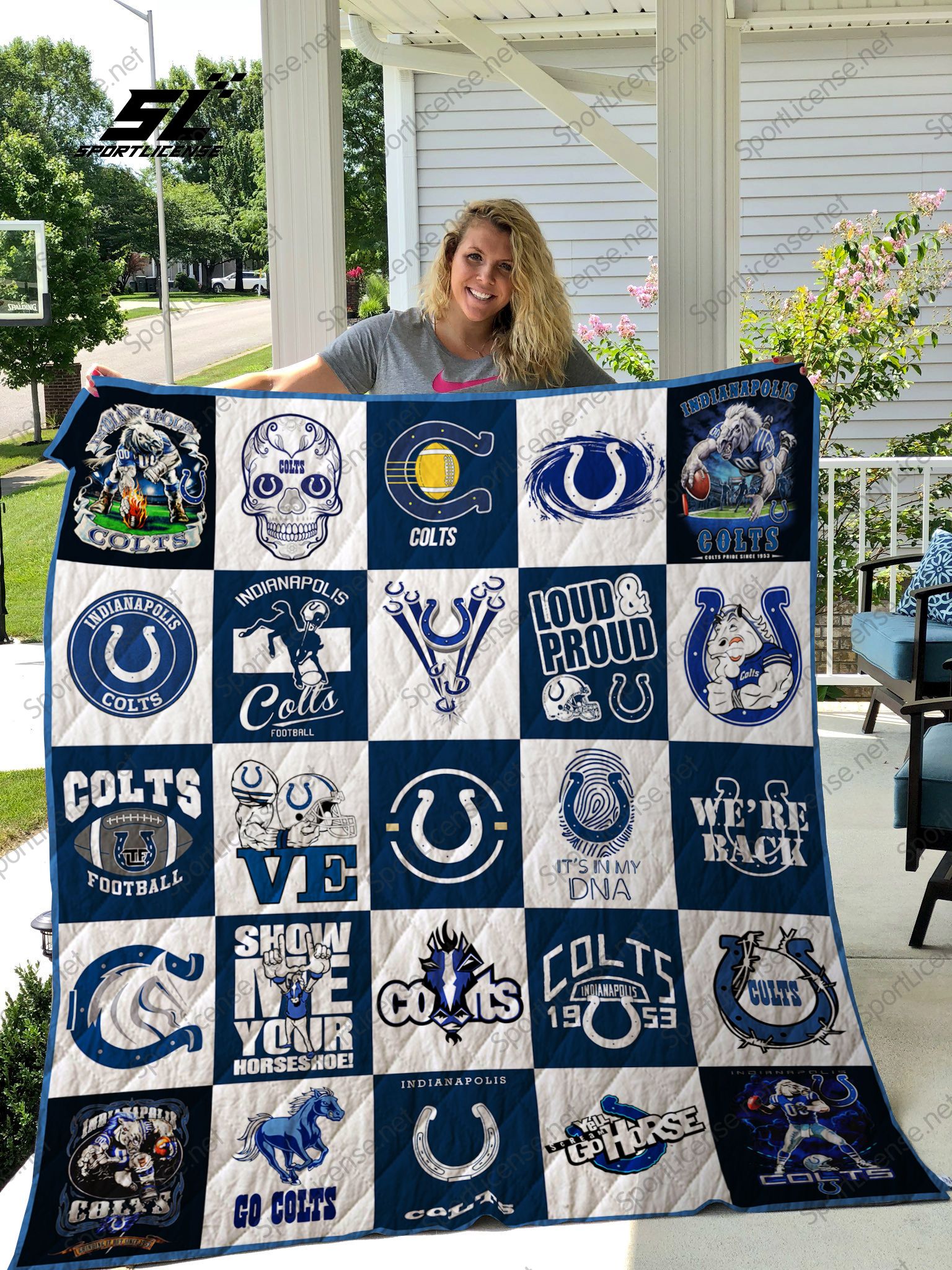 Indianapolis Colts Quilt Blanket Ver 25