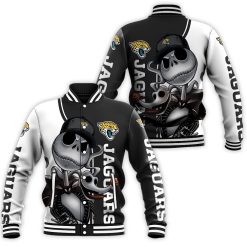 Jacksonville Jaguars Jack Skellington And Zero Baseball Jacket