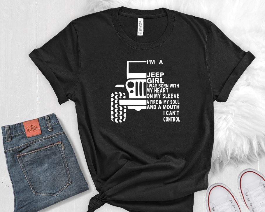Jeep Girl Heart On My Sleeve Shirt – Teepital – Everyday New Aesthetic ...