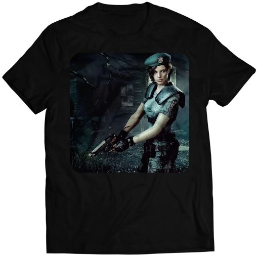 Jill Valentine With Gun Resident Evil Remake Premium Unisex T-Shirt
