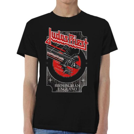 Judas Priest Unisex Tee Silver And Red Vengeance Shirt