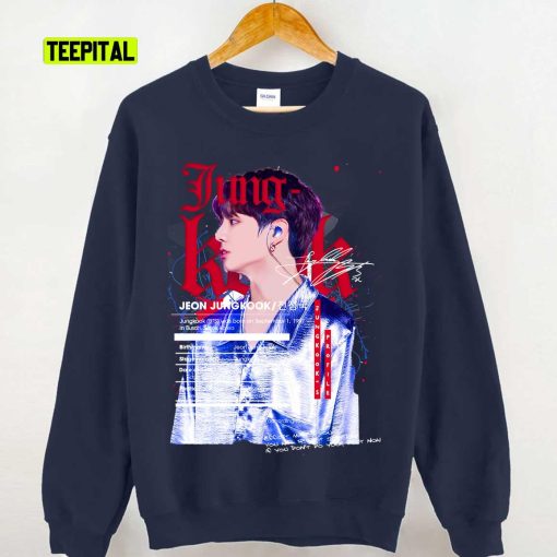 Jungkook BTS BANGTAN Profile Fanart Unisex Sweatshirt