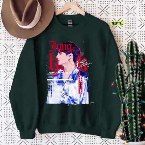 Jungkook BTS BANGTAN Profile Fanart Unisex Sweatshirt