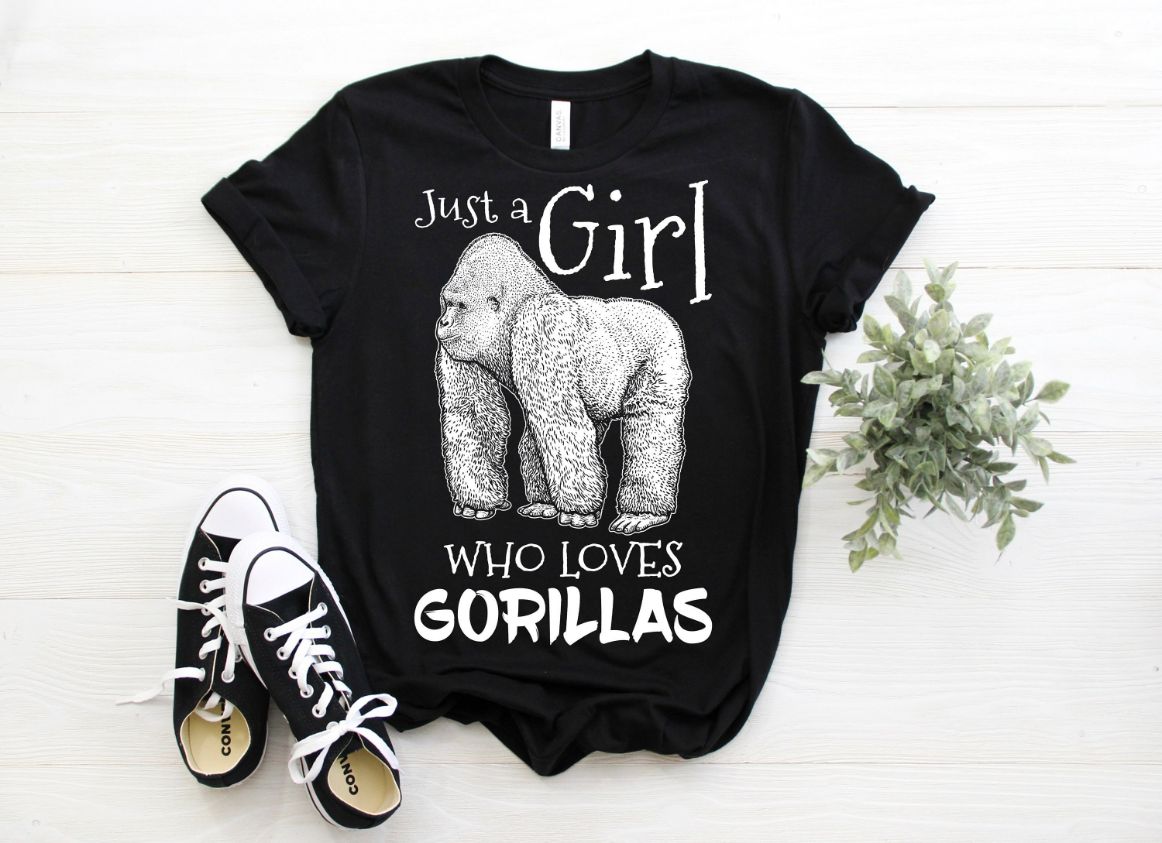 Just A Girl Who Loves Gorillas Cute Gorilla Costume T-Shirt