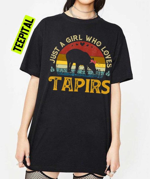 Just A Girl Who Loves Tapir Vintage Unisex T-Shirt