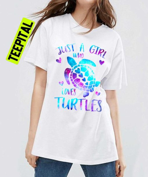 Just A Girl Who Loves Turtles Galaxy Unisex T-Shirt