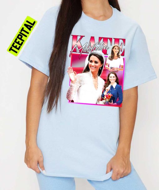 Kate Middleton Homage Vintage 90s Bootleg Style T-Shirt